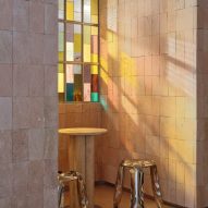 Light diffused through stained glass windows