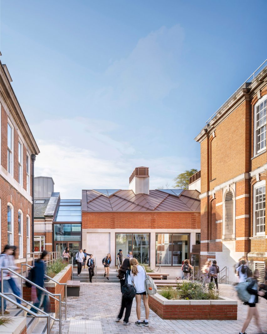London school wing in red brick