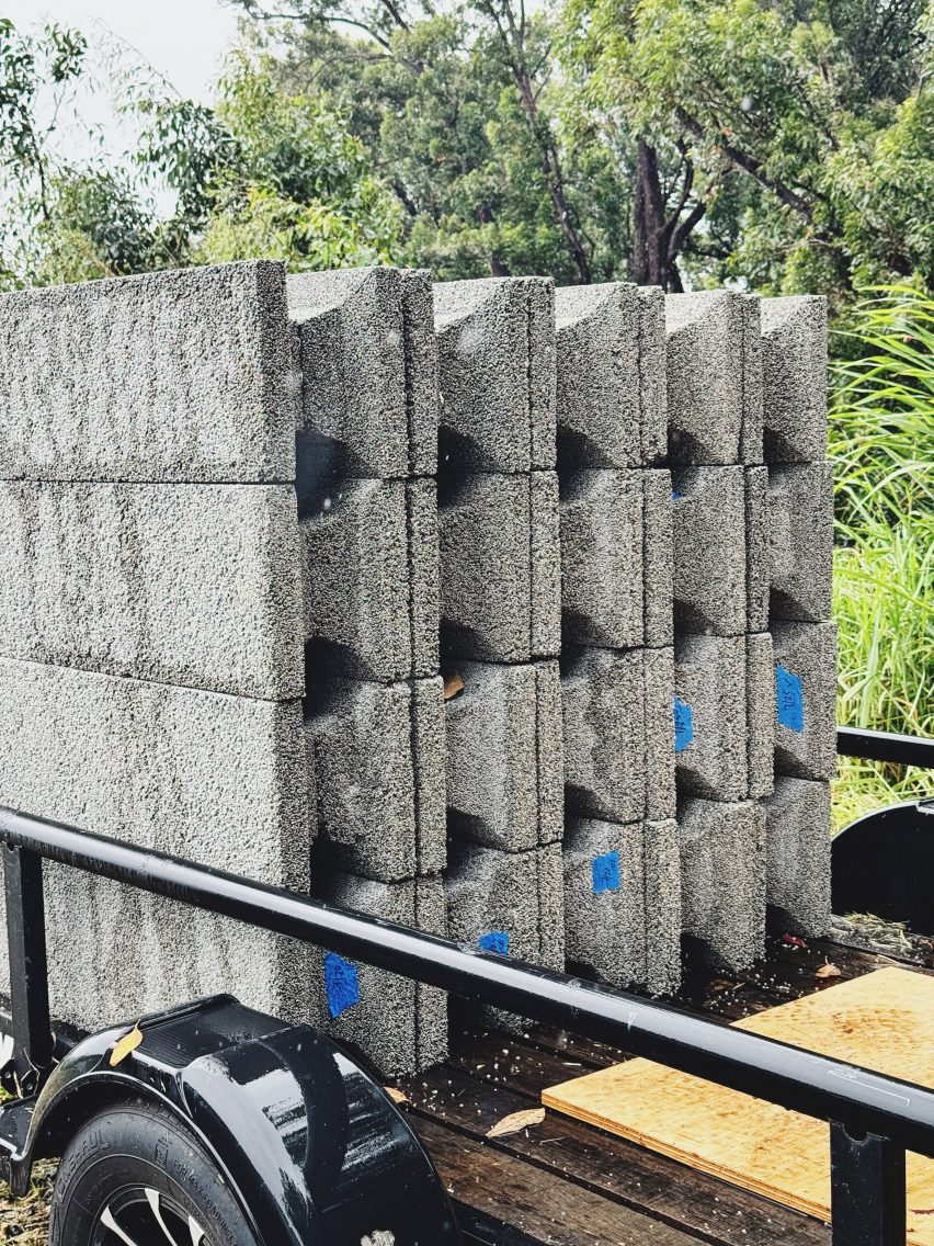 Surf Block blocks stacked on a trailer
