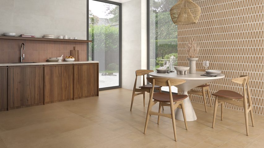 Terracotta collection tiles by Keraben