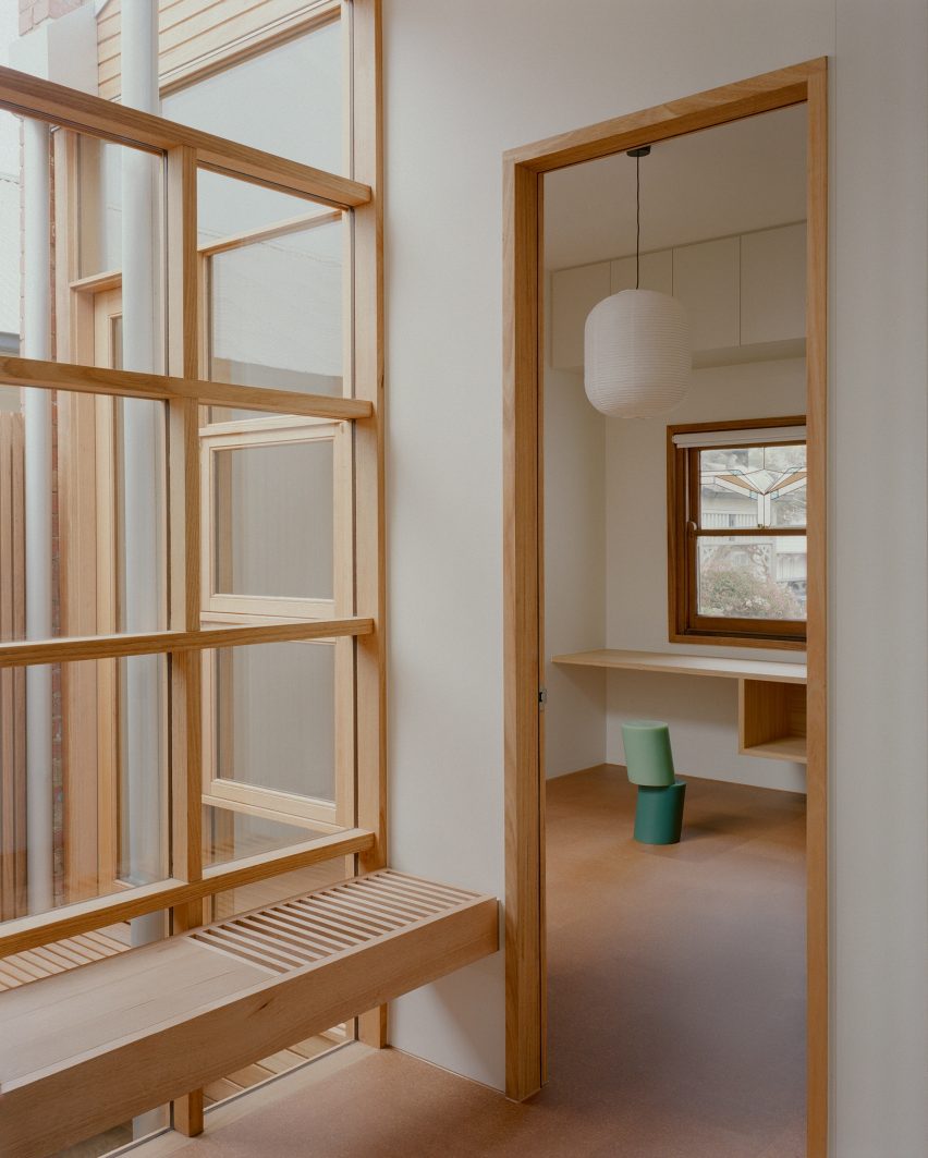 View of courtyard space within Thornbury House by Healy Ryan Architects