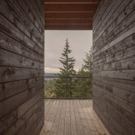 Cabin with black exterior