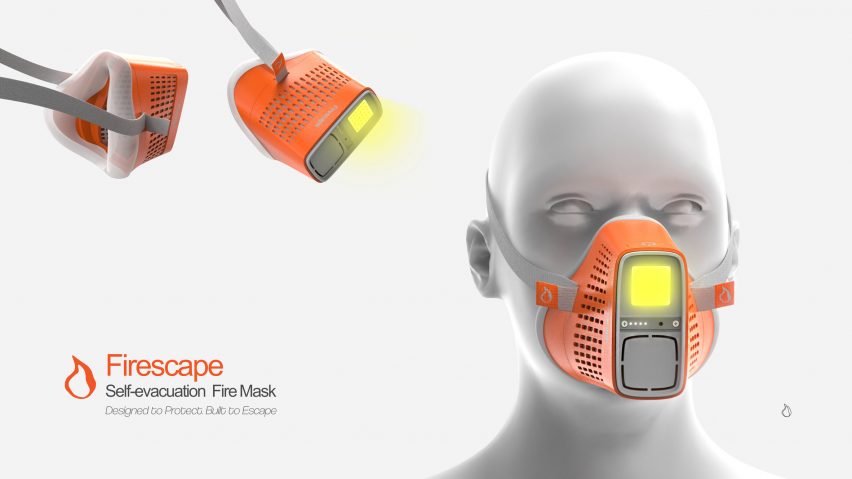 a visualisation of a person wearing a mask to protect from fire fumes