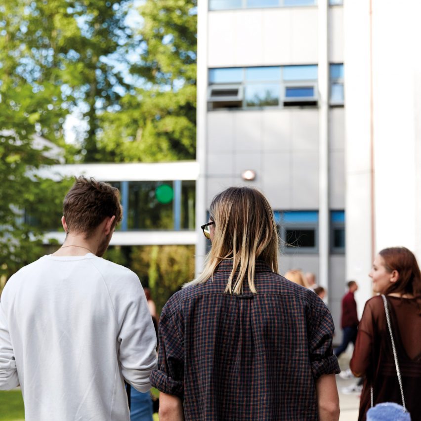 students at a university campus
