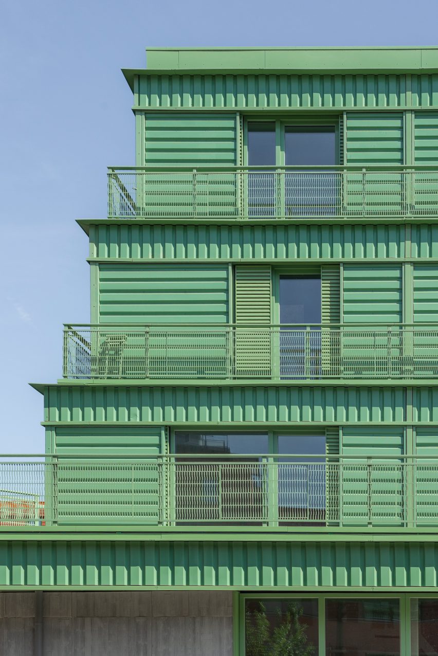 Reused green steel panels