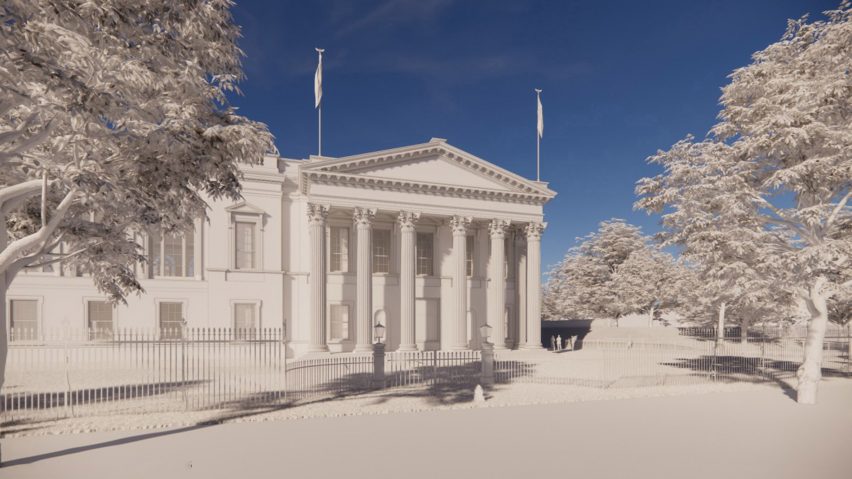 Render of the new White House East Wing ballrom