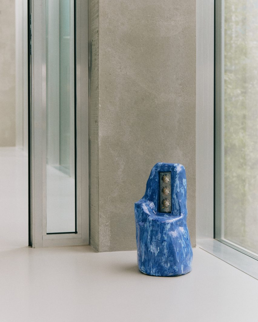 Ceramic Power Gem plug in blue by Willem van Hooff for Pedestal