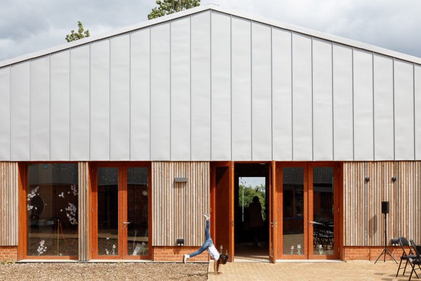 Exterior of Wolves Lane Centre by Material Cultures and Studio Gil