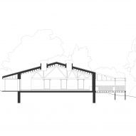 Section of Wolves Lane Centre by Material Cultures and Studio Gil