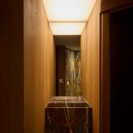 Bathroom with marble sink
