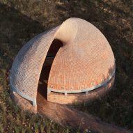 Eight whimsical pavilions with supersized organic shapes