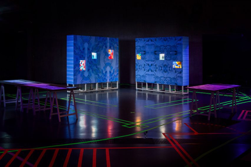 a photograph of an exhibition