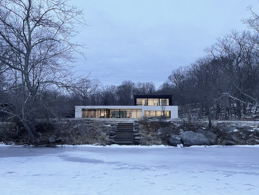 Log Tavern Pond House by Specht Novak Architects
