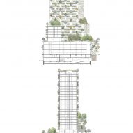 Section of Wonderwoods Vertical Forest by Stefano Boeri Architetti
