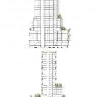 Section of Wonderwoods Vertical Forest by Stefano Boeri Architetti