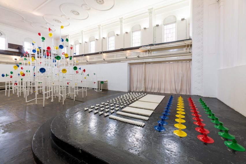 Colourful modules to assemble sound installation
