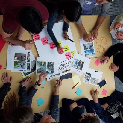 Students working on a project