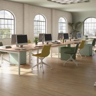 Align desk by Bisley