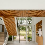 Underside of staircase in Bulls Barn house by Selencky Parsons