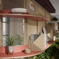 Harp space dividing system by Flokk