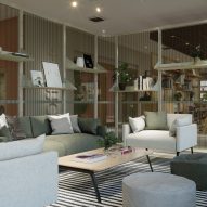 Harp space dividing system by Flokk