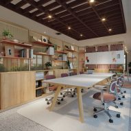Harp space dividing system by Flokk
