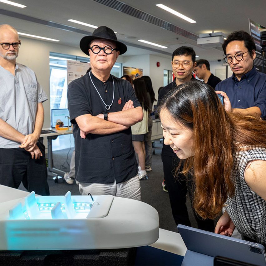 students working at a desk