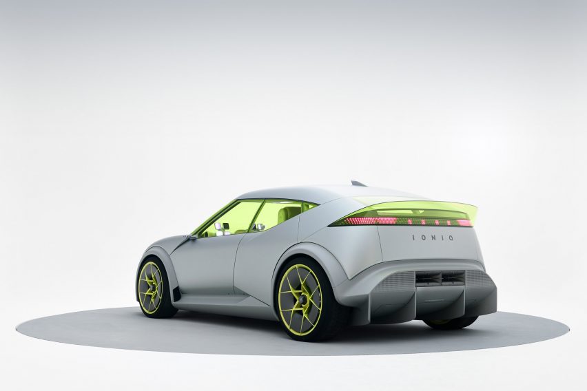 Rear view of Hyundai Ioniq Concept Three