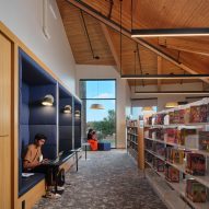 Reading at Lake Flato Texas library