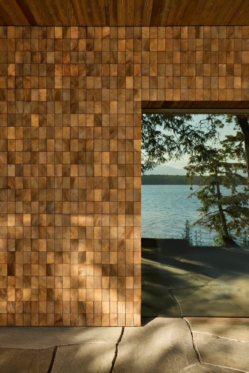 Cedar End grain in BC house