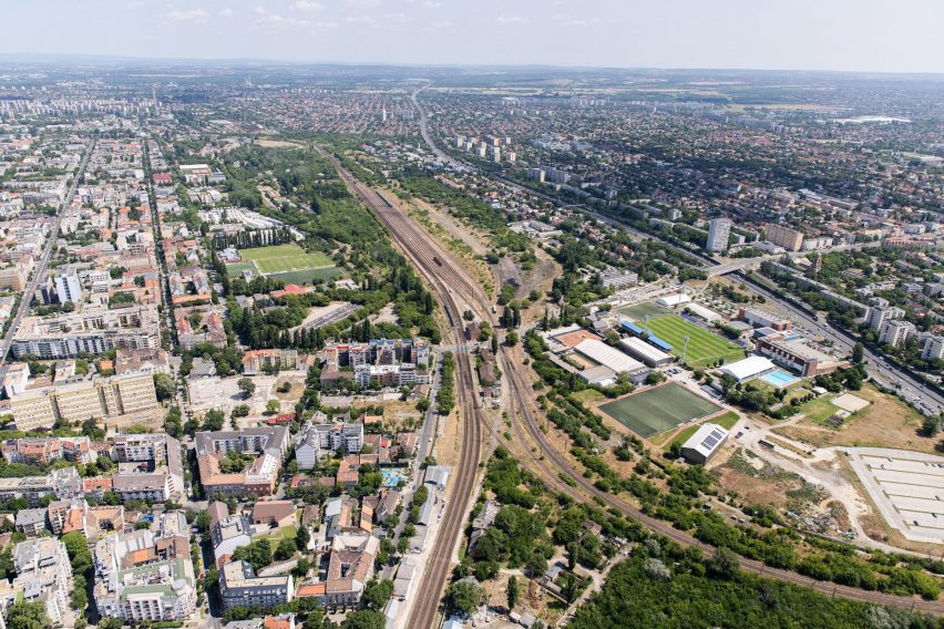 Bird's eye view of Budapest 