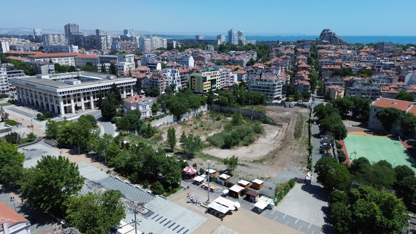Bird's eye view of Burgas, Bulgaria