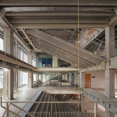 Inside 960s factory and opened up as part of Copenhagen Architecture Biennial.