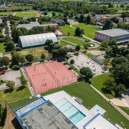 Bird's eye view of Codroipo's main sports district