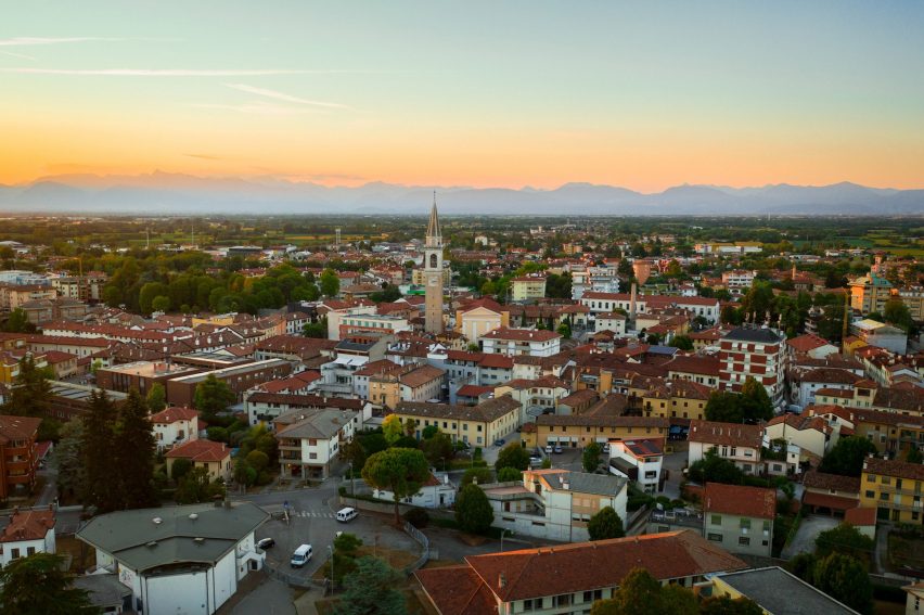 Bird's eye view of Codroipo's main sports district