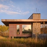Prospect Studio clads remote Wyoming house in timber and weathering steel