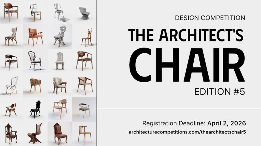 a poster for a chair design competition