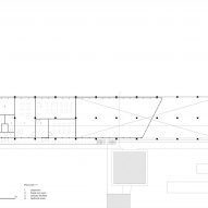 First floor plan of Atelier PPW by NWLND Rogiers Vandeputte and architect Kris Broidioi