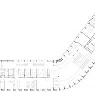 First floor plan of Centre for Health by Dorte Mandrup