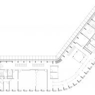 Second floor plan of Centre for Health by Dorte Mandrup