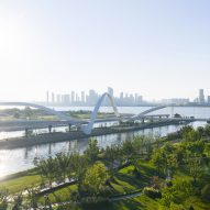 Grand Canal Gateway Bridge in Hangzhou by Zaha Hadid Architects