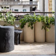 Hand-sculpted planters by Gray Gardens
