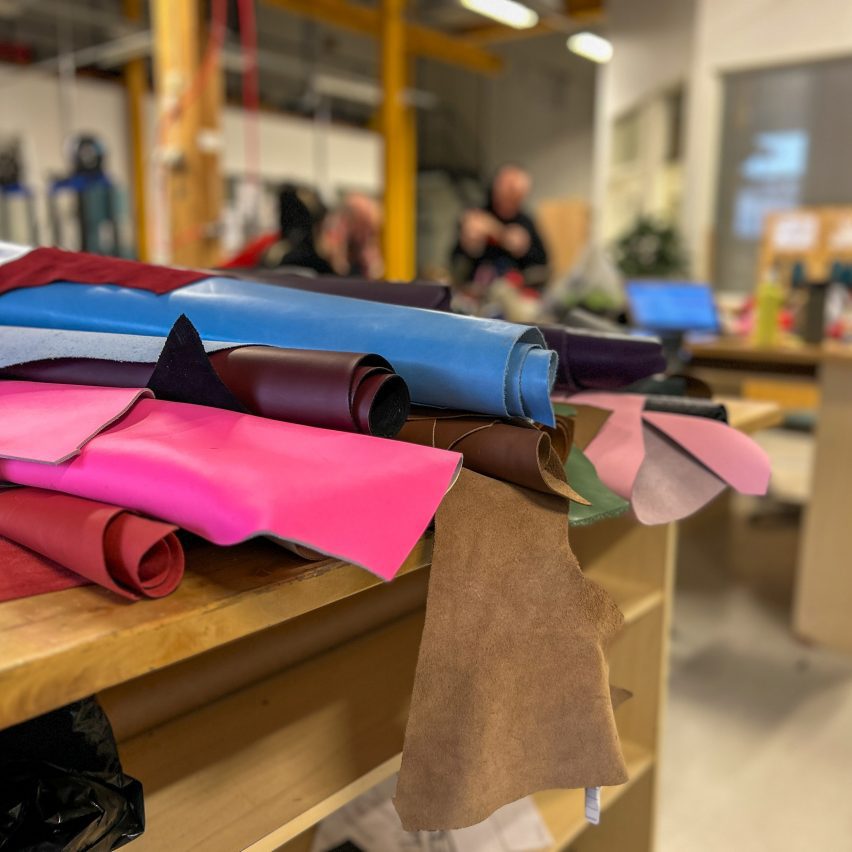 a photograph of rolls of fabric