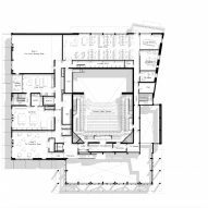 Plan of The Court Theatre by Haworth Tompkins and Athfield Architects