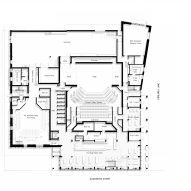 Plan of The Court Theatre by Haworth Tompkins and Athfield Architects