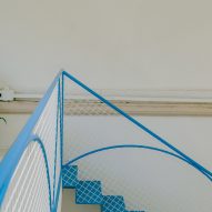 Staircase and balustrade in Pailunga converted chapel by Atelier Vago