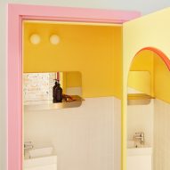Bathroom in Podimo Norway office by Omhu Projects
