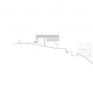 Section of House in Cala Tamarit by Rául Sánchez Architects