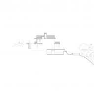 Section of House in Cala Tamarit by Rául Sánchez Architects