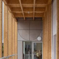 Timber colonnade canopy